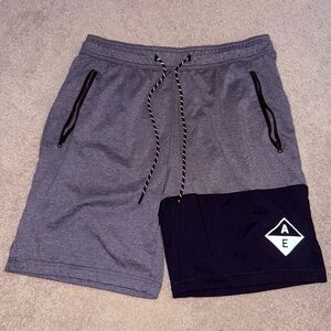 American Eagle Outfitters Gray and Navy 7” Inseam Shorts